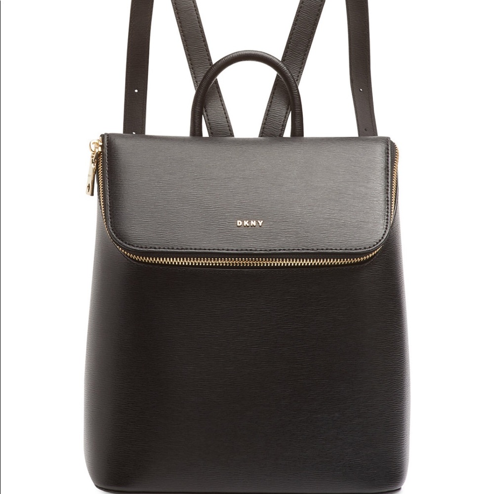 DKNY Bryant Leather Top Zip Backpack